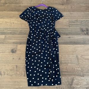 Short sleeve polka dot dress